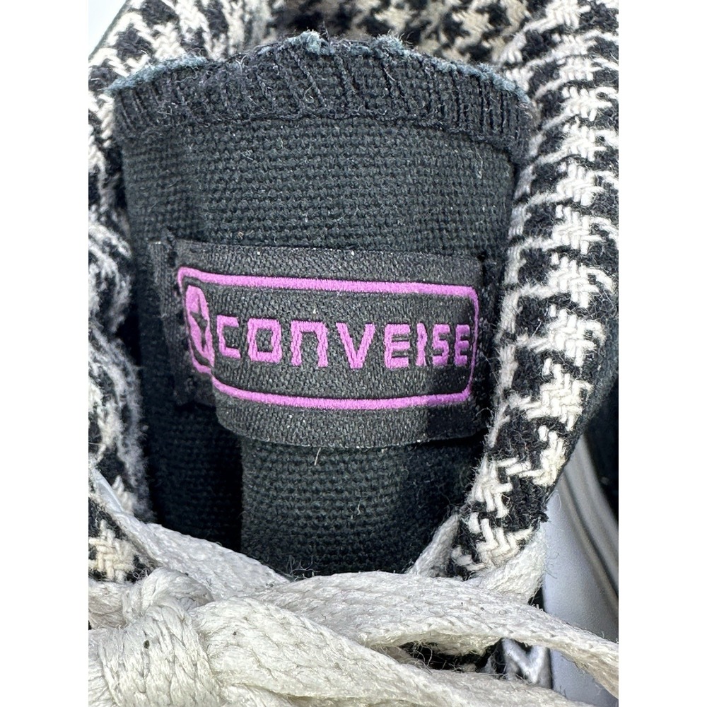 Converse Chuck Taylor All Star Black Houndstooth Canvas High Top Sneakers US 9 - Picture 14 of 16
